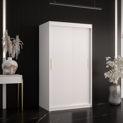 Skriňa s posuvnými dverami PAOLA - šírka 100 cm, biela