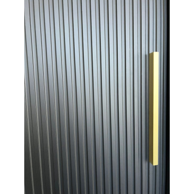 Skriňa s posuvnými dverami PAOLA - šírka 120 cm, biela / čierna