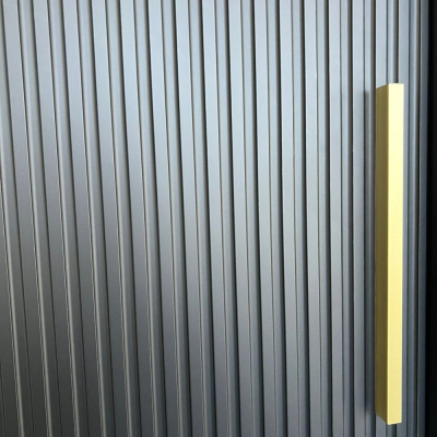 Skriňa s posuvnými dverami PAOLA - šírka 180 cm, biela / čierna