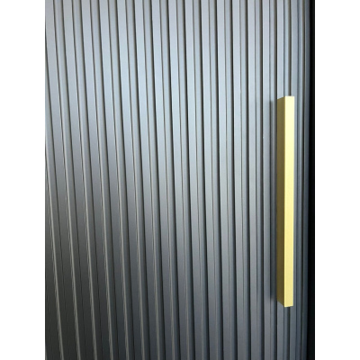 Skriňa s posuvnými dverami a zrkadlom PAOLA - šírka 120 cm, čierna / biela
