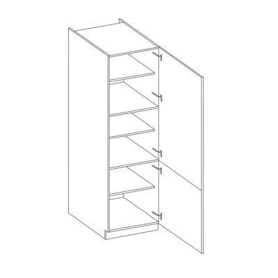 Potravinová skriňa LAILI - šírka 60 cm, šedá / biela