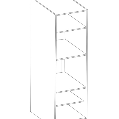 Skriňa na vstavané spotrebiče LAILI - šírka 60 cm, šedá / biela