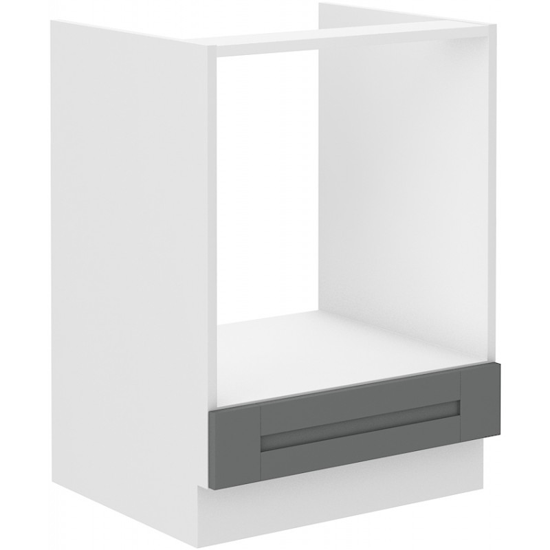 Sporáková skrinka LAILI - šírka 60 cm, šedá / biela