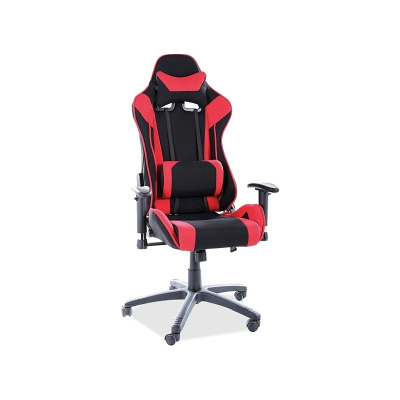 Herná stolička VAJA - čierna / červená