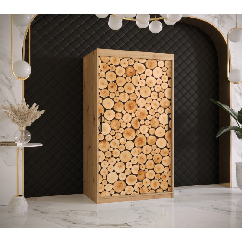 Šatníková skriňa s posuvnými dverami SUZAN 2 - šírka 100 cm, dub artisan