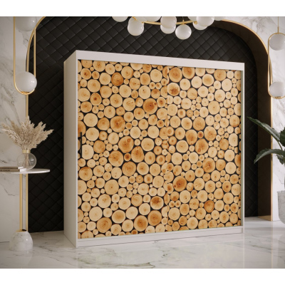 Šatníková skriňa s posuvnými dverami SUZAN 2 - šírka 180 cm, biela