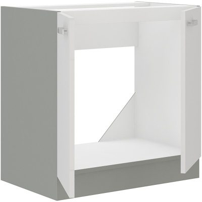 Drezová skrinka ULLERIKE - šírka 80 cm, biela / šedá