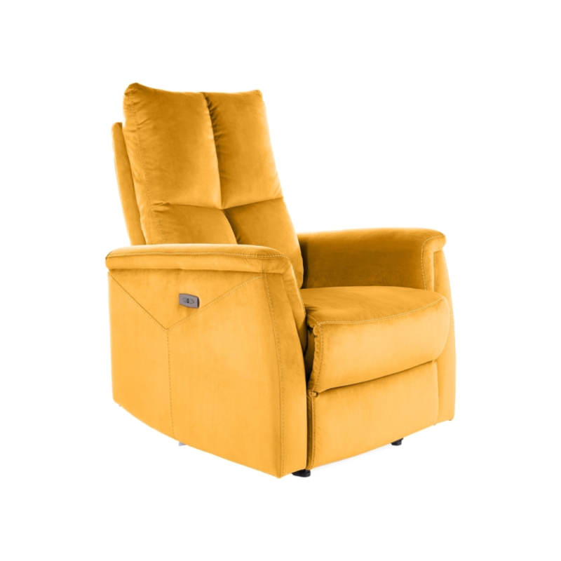 Elektrické polohovacie kreslo JEAN - žlté