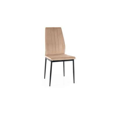 Čalúnená stolička BRITA - béžová / čierna