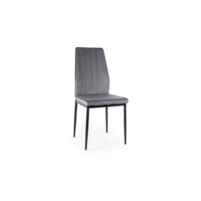 Čalúnená stolička BRITA - šedá / čierna