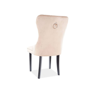 Čalúnená stolička CHANTAL - béžová / čierna