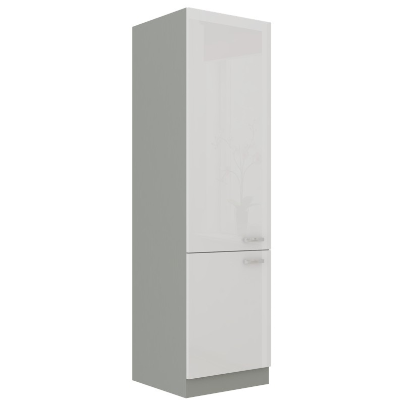 Skriňa na vstavanú chladničku ULLERIKE - šírka 60 cm, biela / šedá
