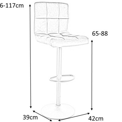 Barová stolička LEONORA - zelená / čierna