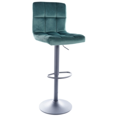 Barová stolička LEONORA - zelená / čierna