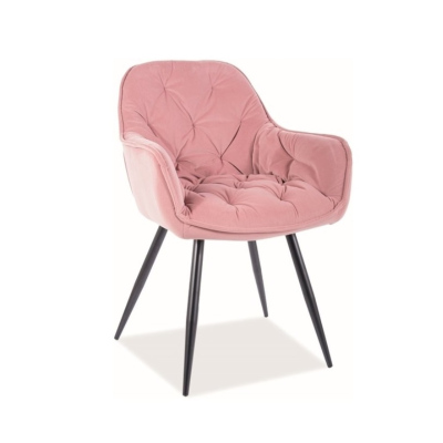 Jedálenská stolička LUSINE - ružová / čierna