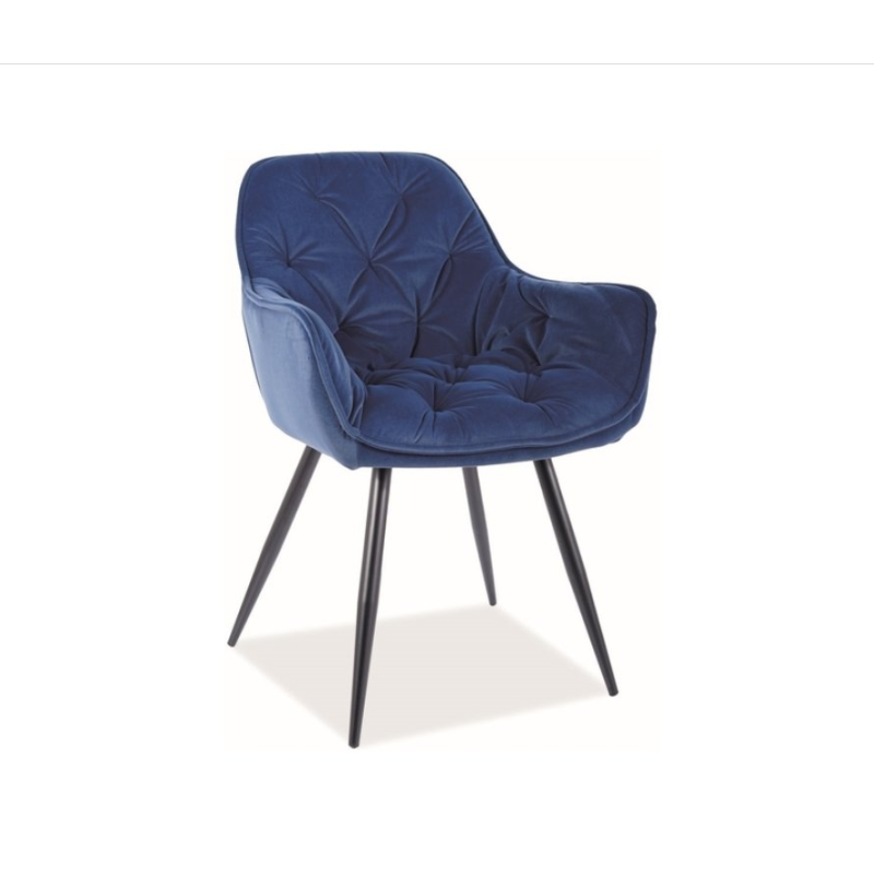Jedálenská stolička LUSINE - modrá / čierna