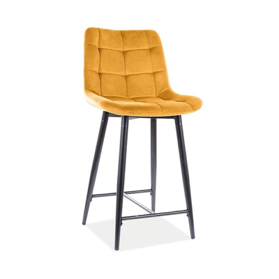 Malá barová stolička LYA - žltá / čierna