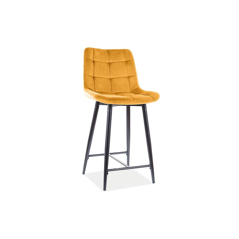 Malá barová stolička LYA - žltá / čierna