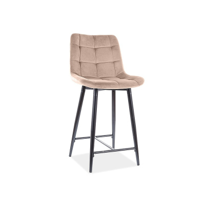 Malá barová stolička LYA - béžová / čierna