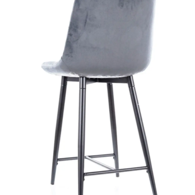Malá barová stolička LYA - šedá / čierna