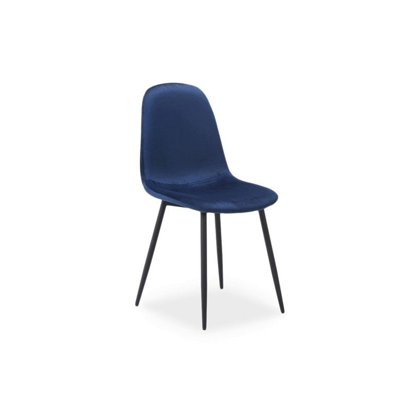 Čalúnená stolička FRESIA - čierna / modrá