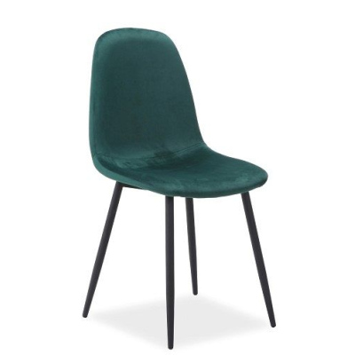 Čalúnená stolička FRESIA - čierna / zelená