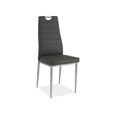 Jedálenská stolička HALINA - chróm / šedá