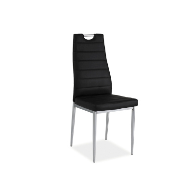 Jedálenská stolička HALINA - chróm / čierna