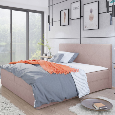 Kontinentálna manželská posteľ 180x200 BALJA 4 - ružová + topper ZDARMA