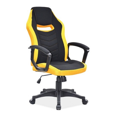 Kancelárska stolička ELIDA - čierna / žltá