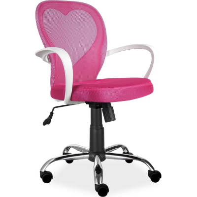 Detská otočná stolička ELGA - ružová