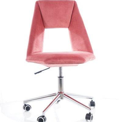 Štýlová otočná stolička SINA - ružová