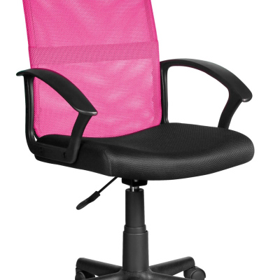 Otočná stolička RALICA - ružová / čierna