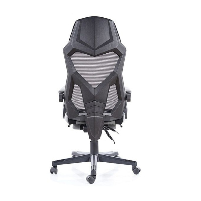 Kancelárska stolička s výsuvnou podnožkou TEDA - čierna / šedá