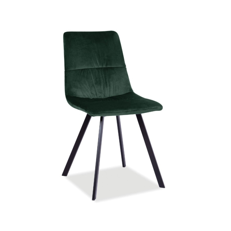 Čalúnená stolička JANTRA - čierna / zelená