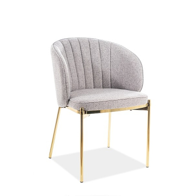 Štýlová stolička NIOBA - zlatá / šedá
