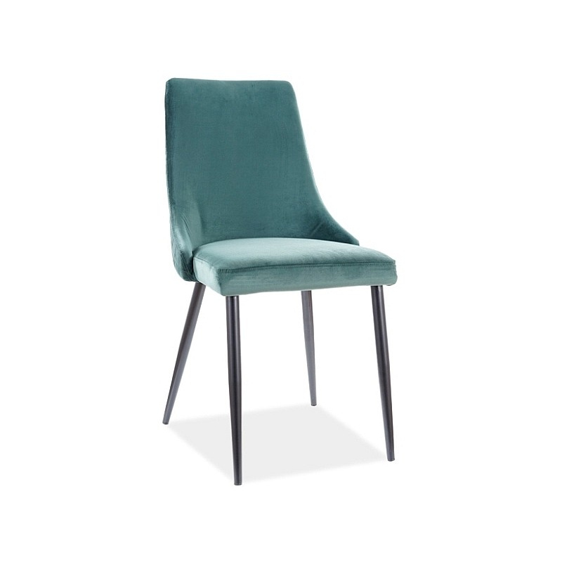 Čalúnená stolička LOTKA 2 - čierna / zelená