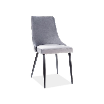 Čalúnená stolička LOTKA 2 - čierna / šedá