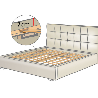 Čalúnená manželská posteľ 160x200 YSOBEL - modrá