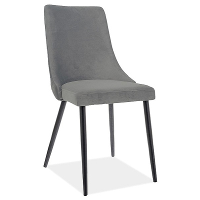 Čalúnená stolička LOTKA 1 - čierna / šedá