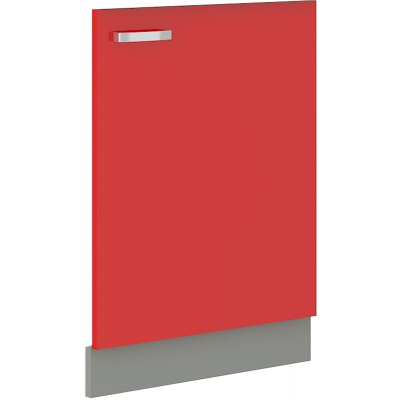 Dvierka pre vstavanú umývačku ULLERIKE - 713x596 cm, červená / šedá
