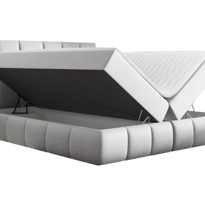 Boxspringová dvojlôžková posteľ 160x200 VERDA - tyrkysová + topper ZDARMA