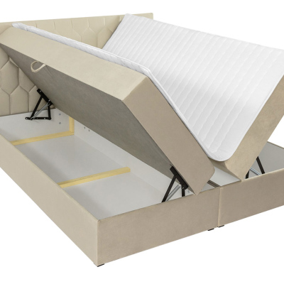 Kontinentálna dvojlôžková posteľ 160x200 TOMASA 6 - hnedá + topper ZDARMA