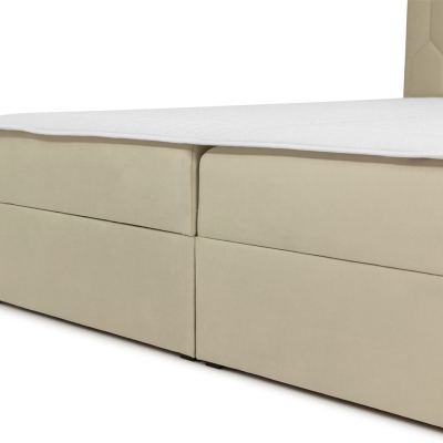 Kontinentálna dvojlôžková posteľ 160x200 TOMASA 6 - svetlá hnedá + topper ZDARMA