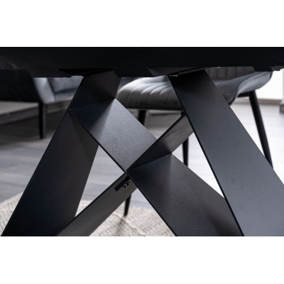 Rozkladací jedálenský stôl VIDOR 1 - 120x80, čierny