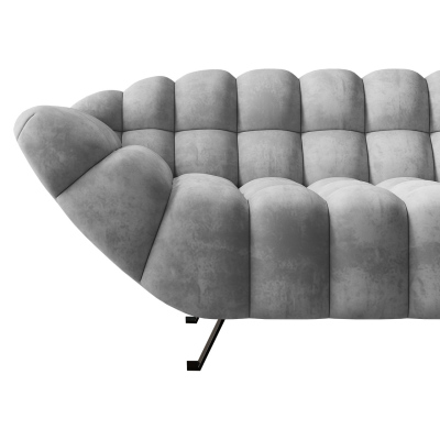 Dizajnová rohová sedačka MANOELA - šedá, ľavý roh