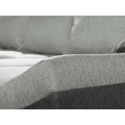 Rohová rozkladacia sedačka QUITA - svetlá šedá / šedá