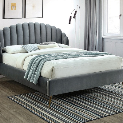 Manželská posteľ MARIOLA - 160x200 cm, šedá