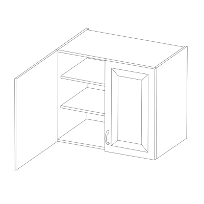 Horná kuchynská skrinka CHRYSI - šírka 60 cm, dub ferrara