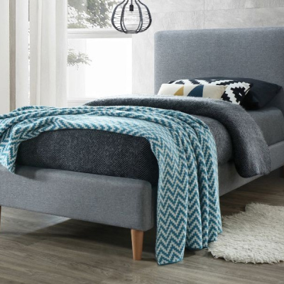 Škandinavská posteľ JUSTYNA - 90x200 cm, šedá